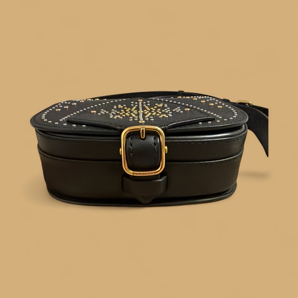 Burberry Black Crossbody Bag with Gold Accents - Picture 3 of 12